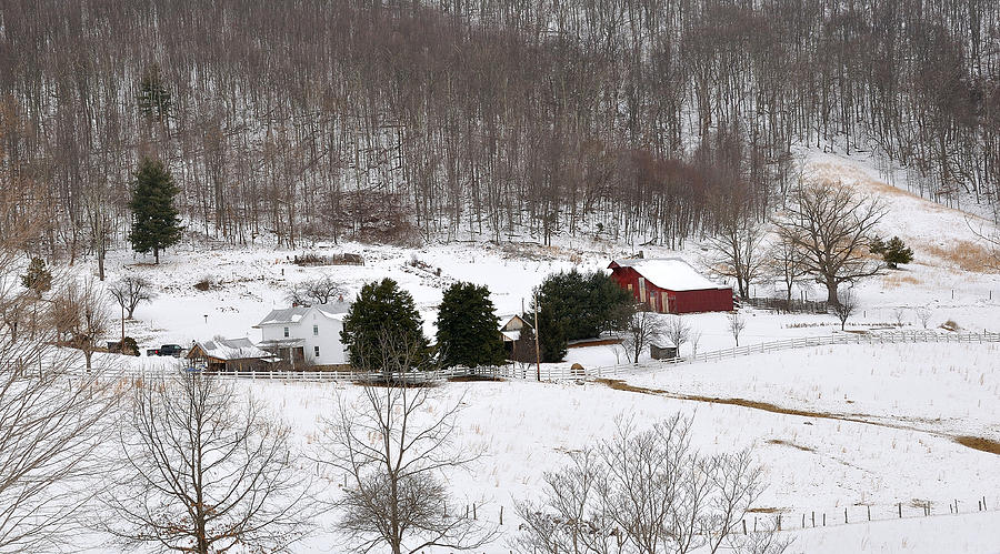 Winter Photograph - Craig County Farm by Todd Hostetter