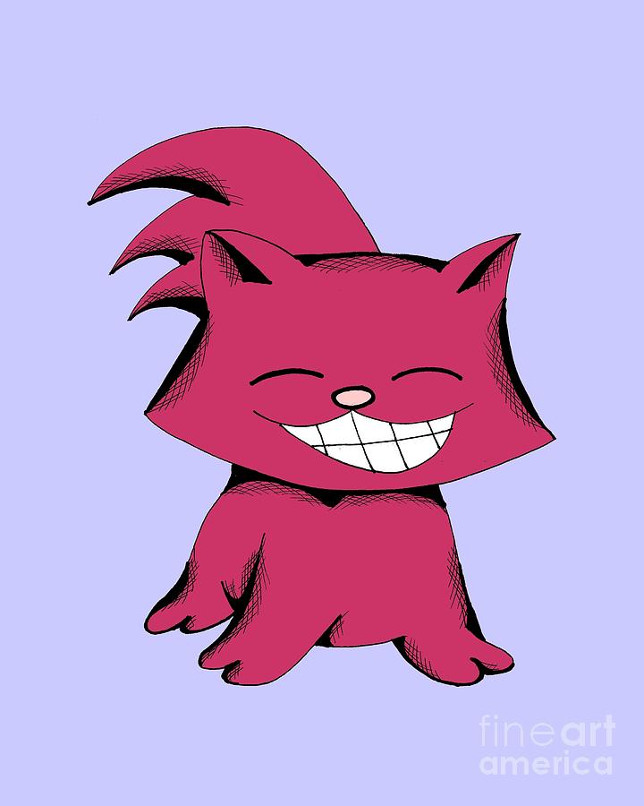 Cranberry Cat Giggling Drawing by Pet Serrano
