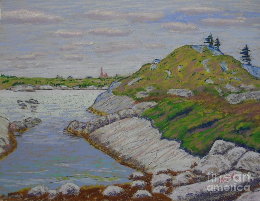 Cranberry Cove near Peggys Cove Pastel by Rae  Smith