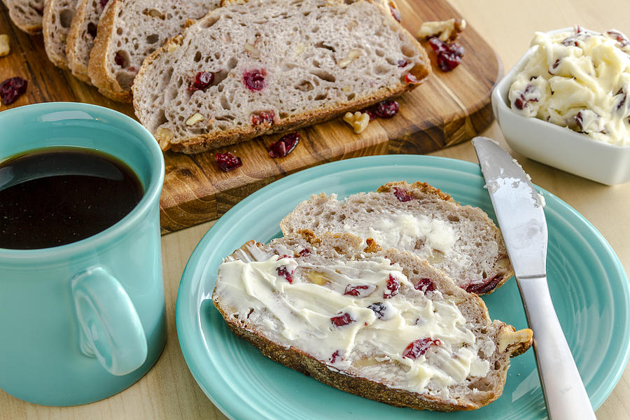 Cranberry Walnut Bread Photograph by Teri Virbickis