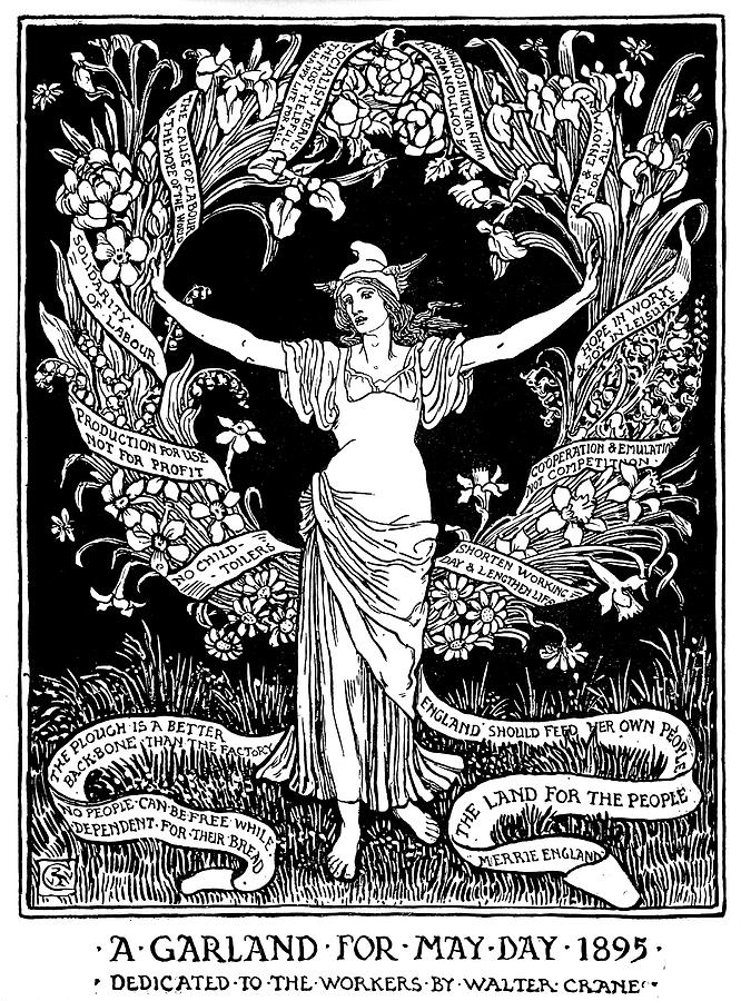 Crane May Day, 1895 Drawing by Granger Crane May Day, 1895 Drawing by Granger