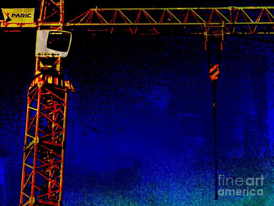 Crane Painted Photograph by Kelly Awad