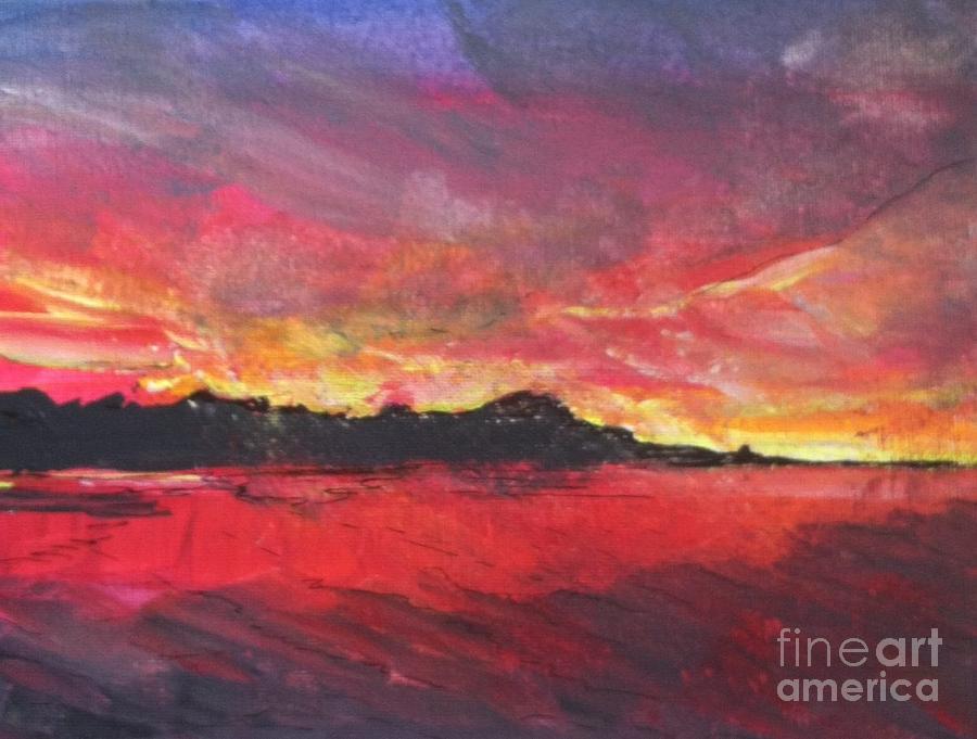 Cranes Beach Sunset Painting by Jacqui Hawk