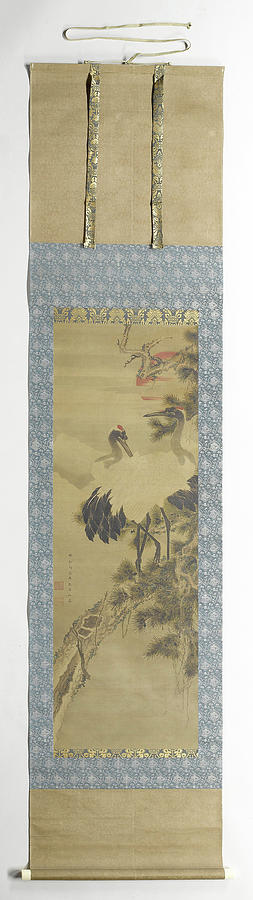 Cranes In The Morning, Maruyama Okyo, 1765 Painting by Litz Collection ...