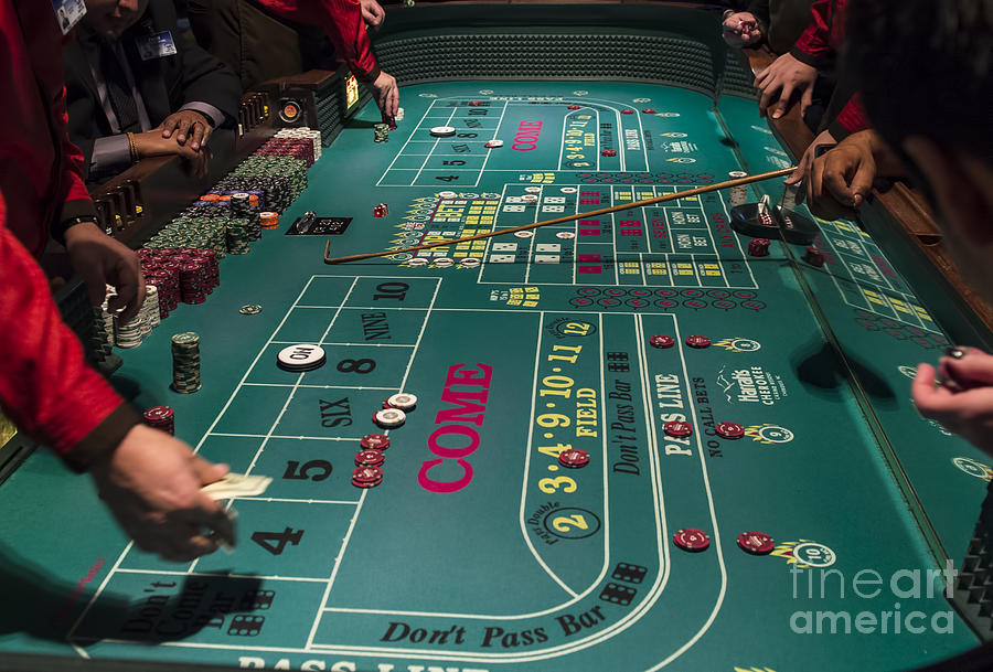 Craps Table at Harrahs Cherokee Casino Hotel and Resort  Photograph by David Oppenheimer