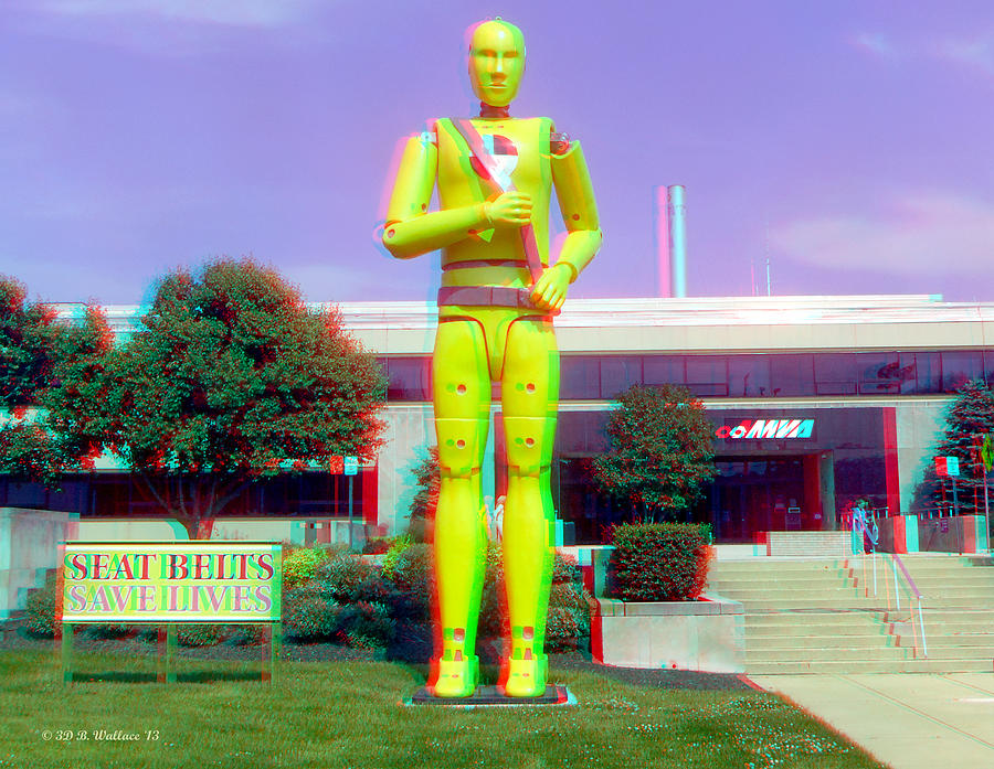 Crash Dummy Statue - Use Red/Cyan Filtered 3D Glasses Photograph by Brian Wallace