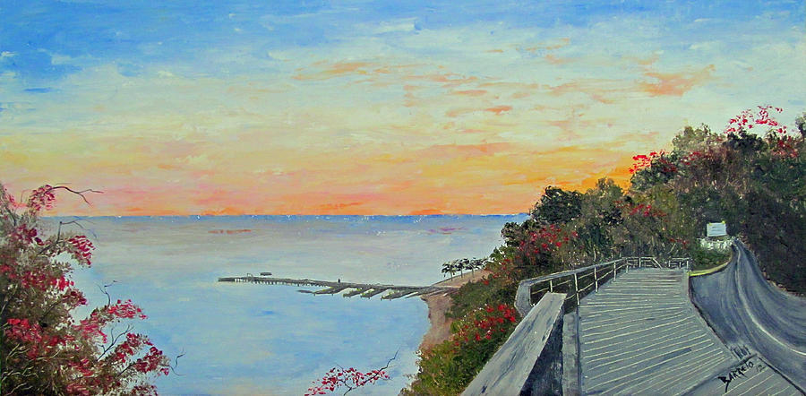 Crashboat Beach Sunrise Painting by Gloria E Barreto-Rodriguez