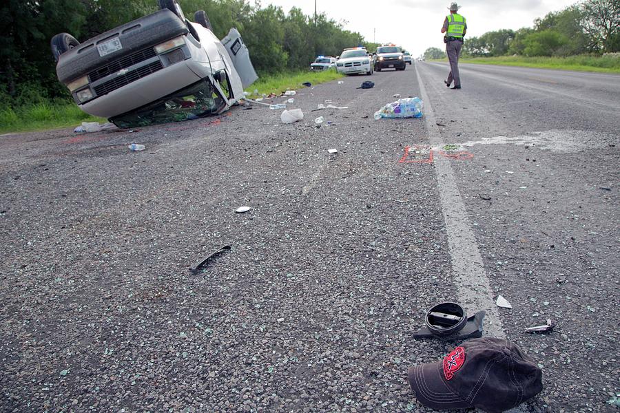 Car Photograph - Crashed Van by Jim West