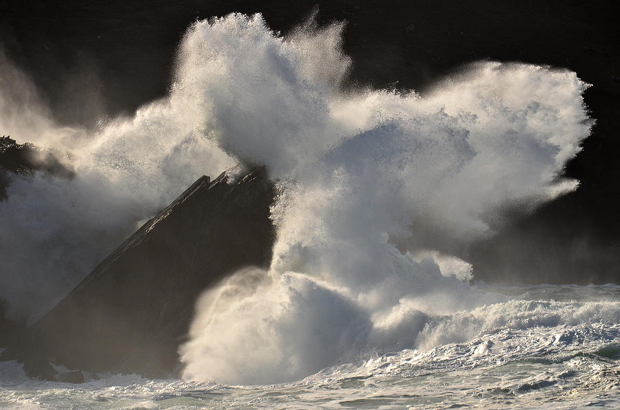Beach Photograph - Crashing wave by Barbara Walsh