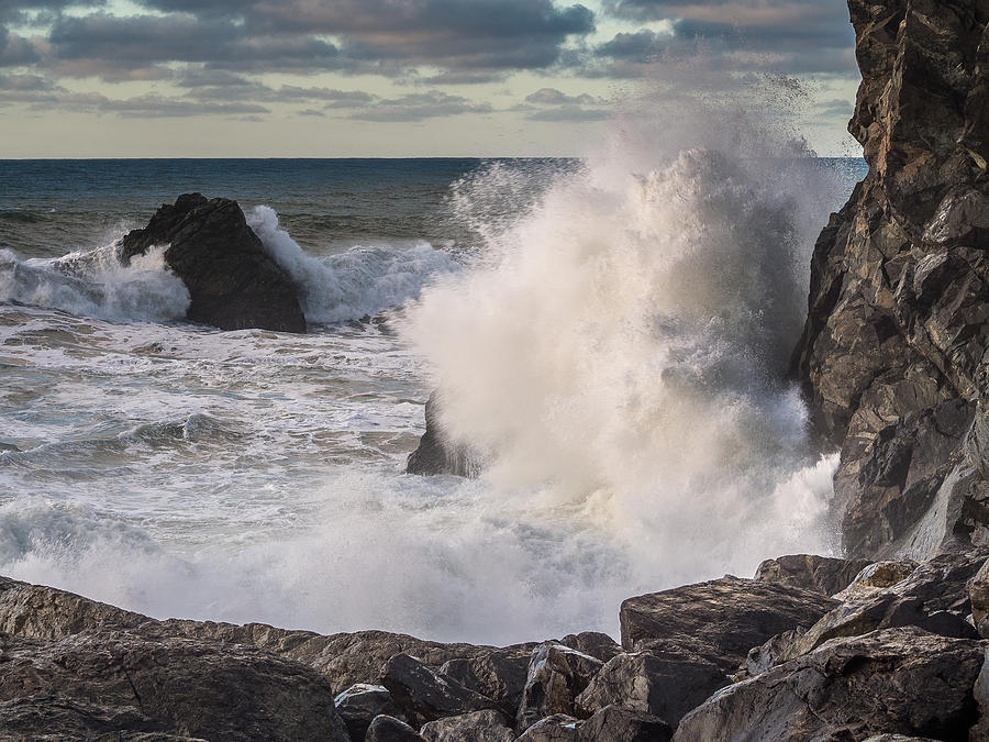 Crashing Waves Against Wedding Rock Photograph by Greg Nyquist