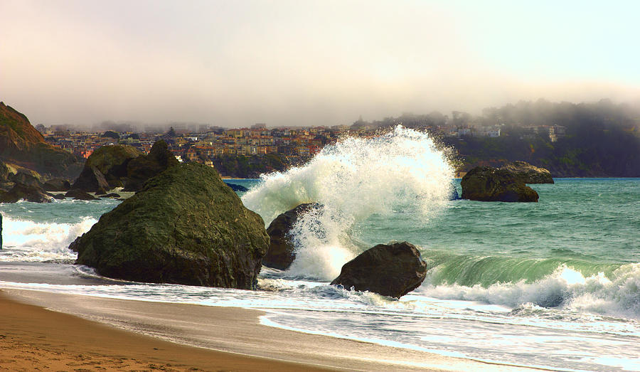 Nature Photograph - Crashing Waves by Bryant Coffey