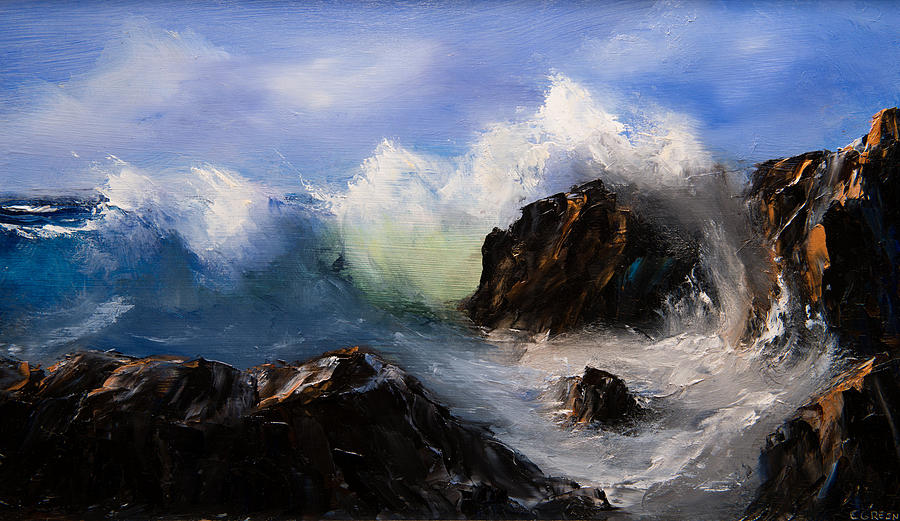 Crashing Waves Painting by Charles Green - Fine Art America