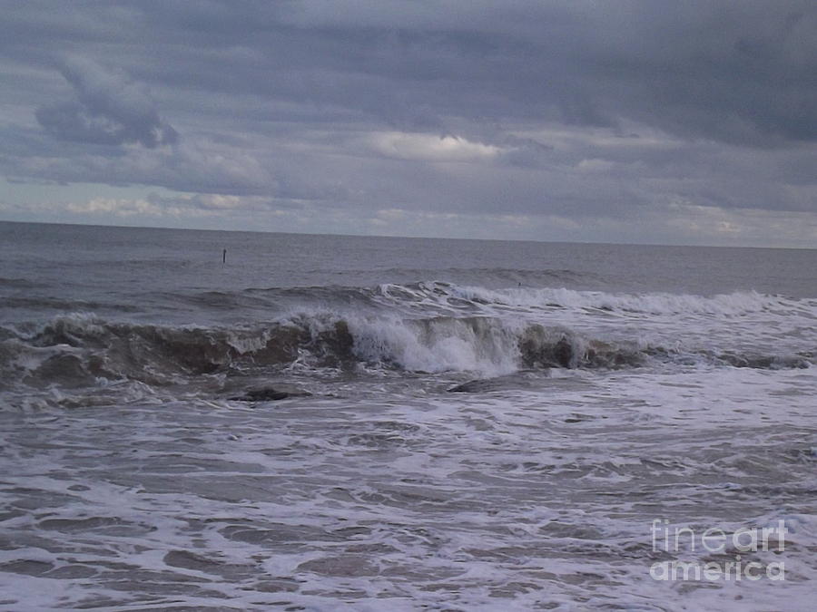 Wave Photograph - Crashing waves by Fergus Mitchell