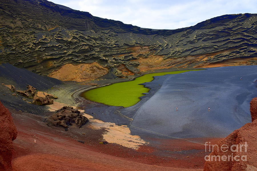 Crater and laguna in El Golfo. Photograph by Joe Cashin