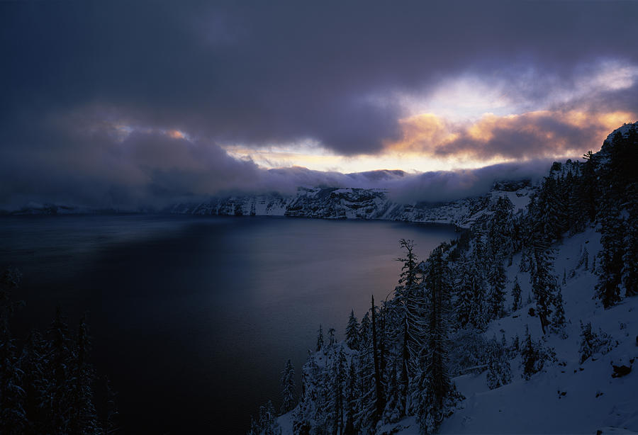 Crater Lake At Sunrise, South Rim Photograph by Panoramic Images