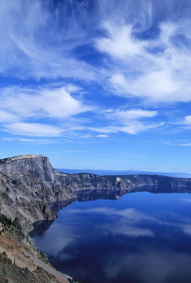 Crater Lake Clouds Photograph by Ginny Barklow