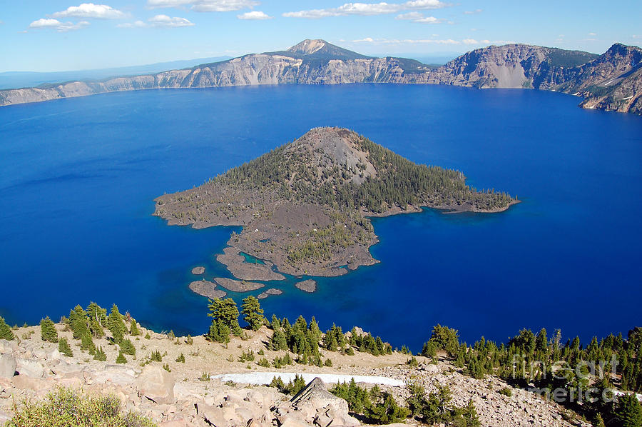 Crater Lake From Watchman Tower Photograph by Debra Thompson
