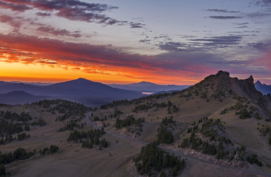 Crater Lake National Park Sunset Photograph by Spencer Bodian - Pixels