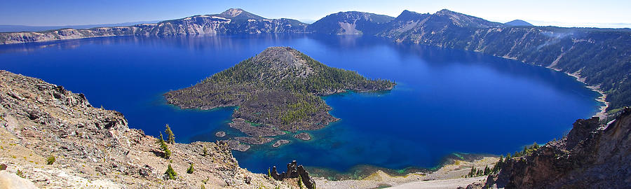 Crater Lake Panorama 090914A Photograph by Todd Kreuter