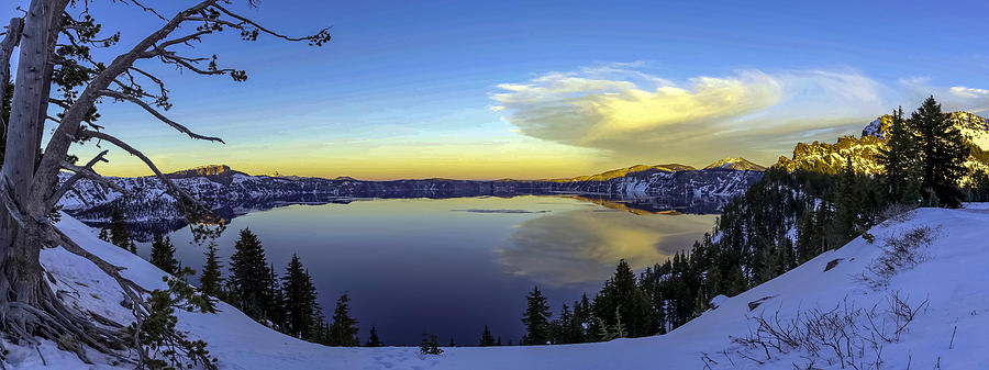 Crater Lake Photograph - Crater Lake Panorama by Mike Ronnebeck