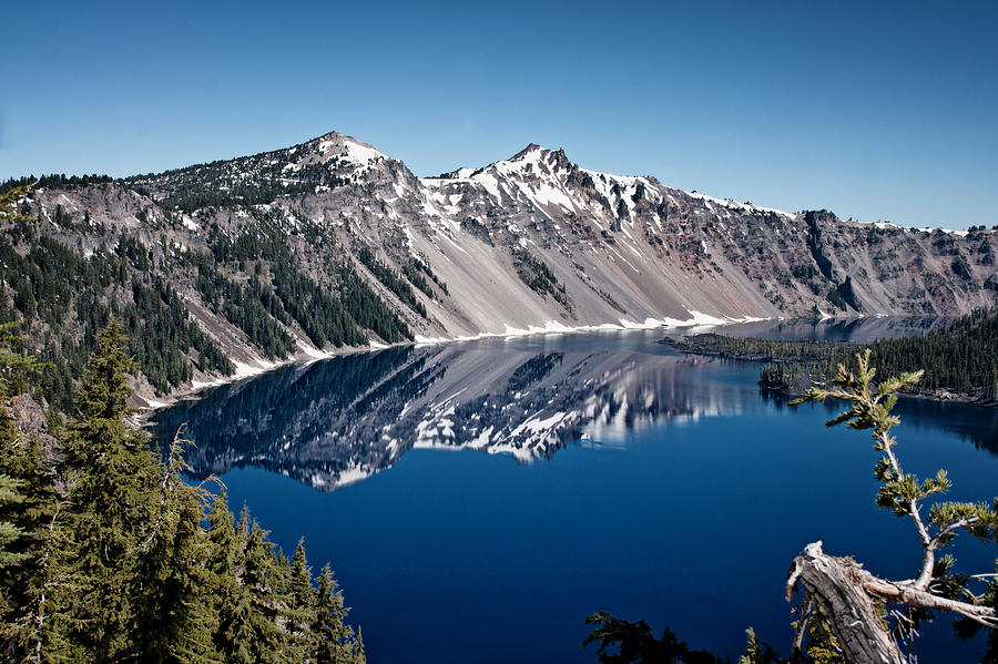 Crater Lake Reflection Photograph by Betty Depee