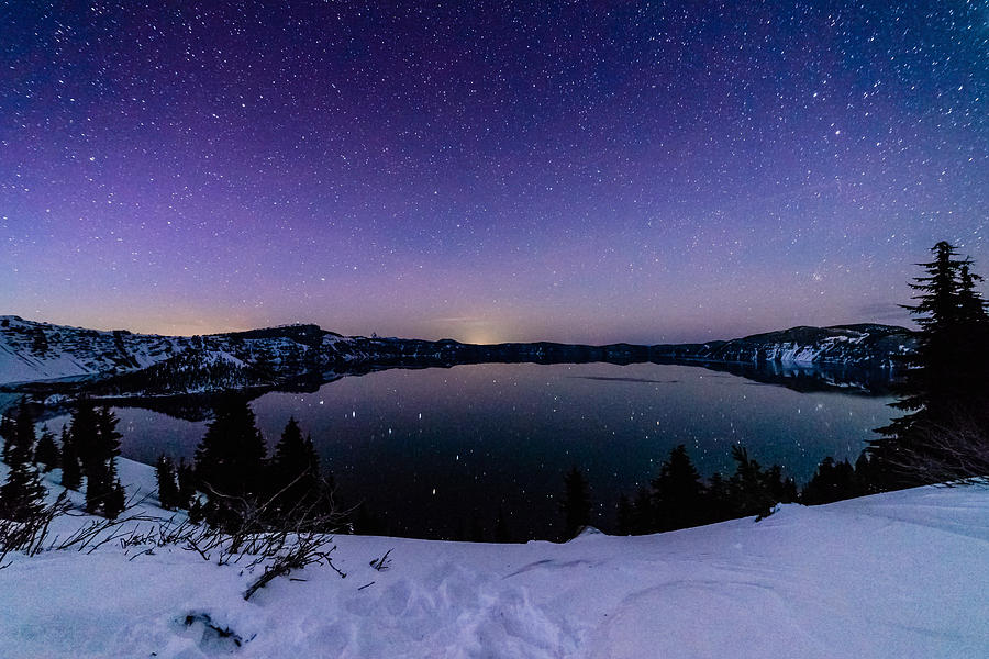 Crater Lake Reflections Photograph by Mike Ronnebeck