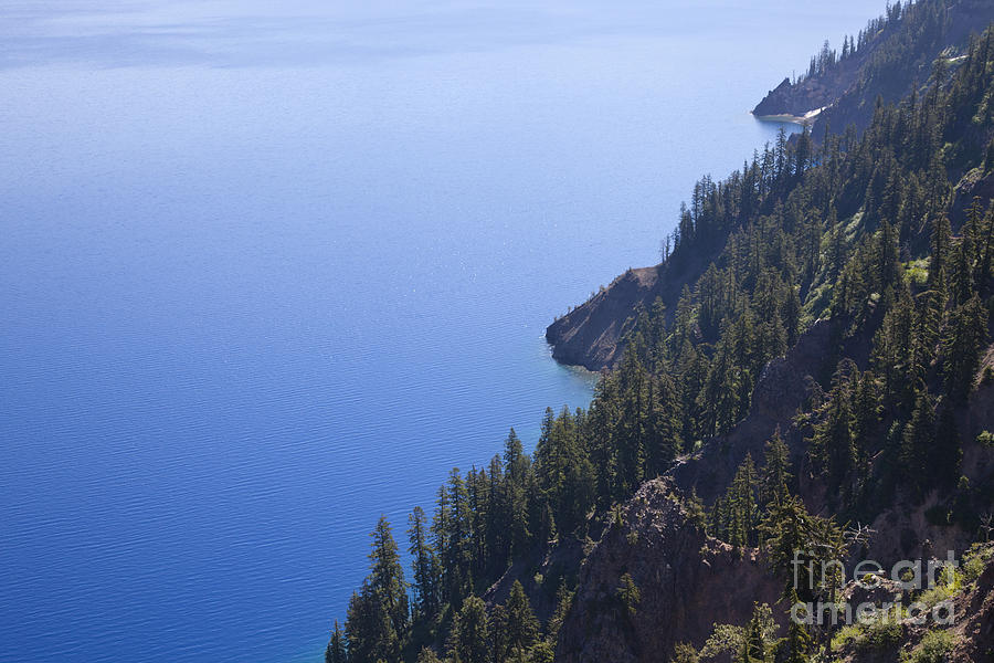 Crater Lake Ringed By Steep, Fir Clad Photograph by Ellen Thane