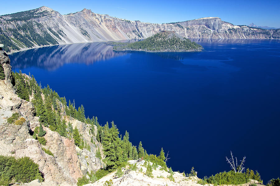Crater Lake Wizard Island 090910A Photograph by Todd Kreuter