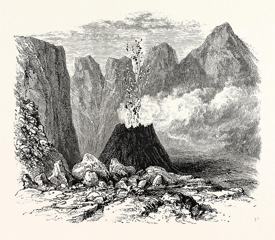 Crater Vesuvius Drawing by English School Pixels