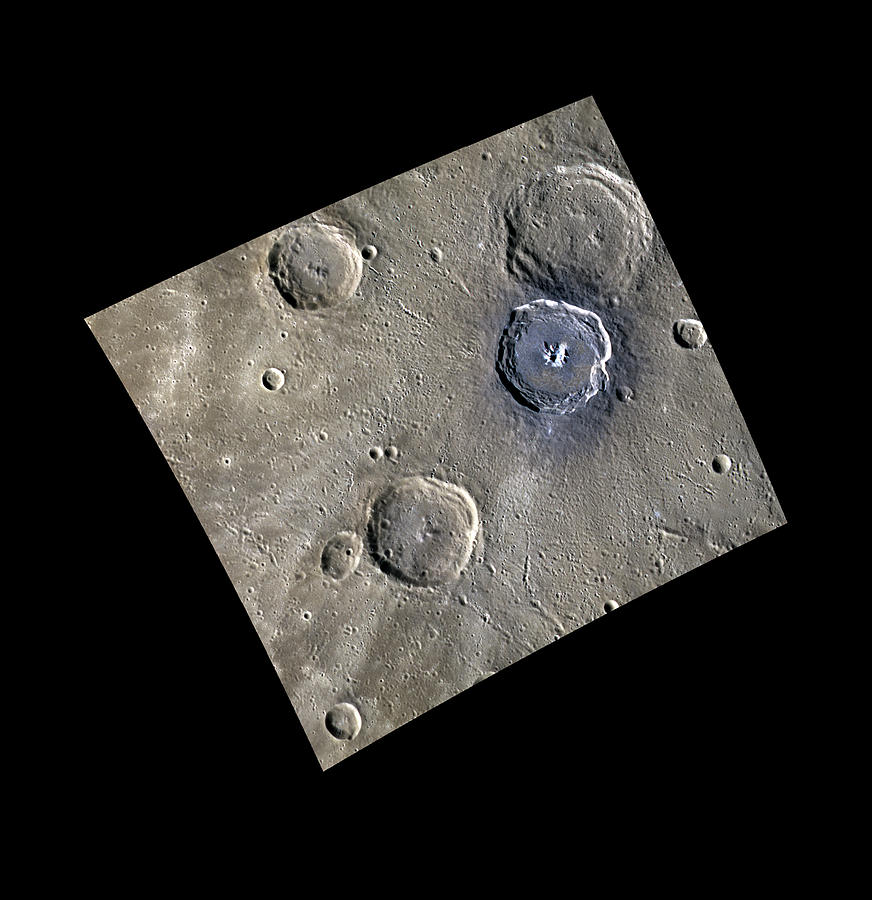 Craters On Mercury Photograph by Nasa/johns Hopkins University Applied Physics Laboratory/carnegie Institution Of Washington