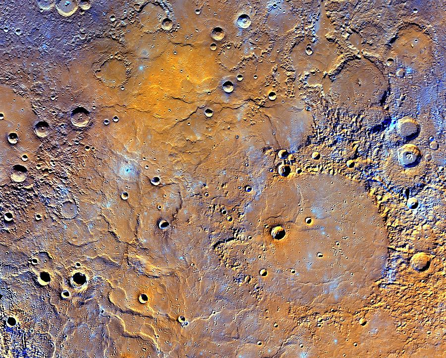 Craters On Mercury Photograph by Nasa/johns Hopkins University Applied Physics Laboratory/carnegie Institution Of Washington/science Photo Library
