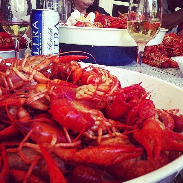 Crawfish And Wine. My Kind Of Party Photograph by Brittany Hardy