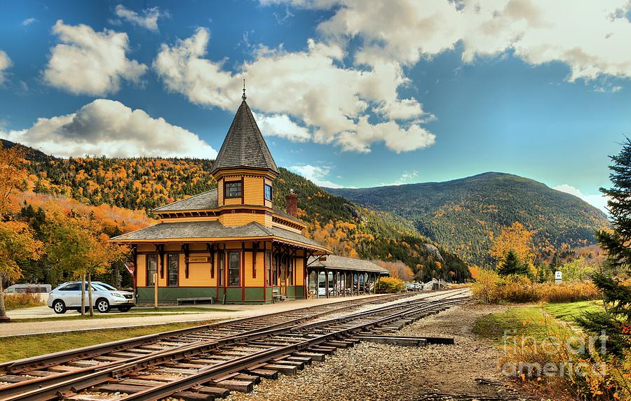Crawford Notch Conway Scenic Railroad Depot Photograph by Adam Jewell