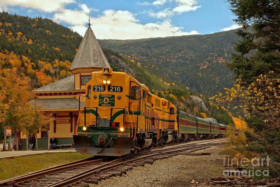 Crawford Notch Scenic Railroad At Crawford Depot Photograph by Adam Jewell