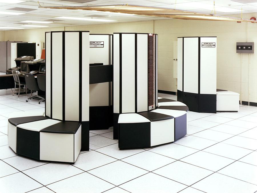Computer Photograph - Cray X-mp Supercomputer by Lawrence Livermore National Laboratory/ Science Photo Library