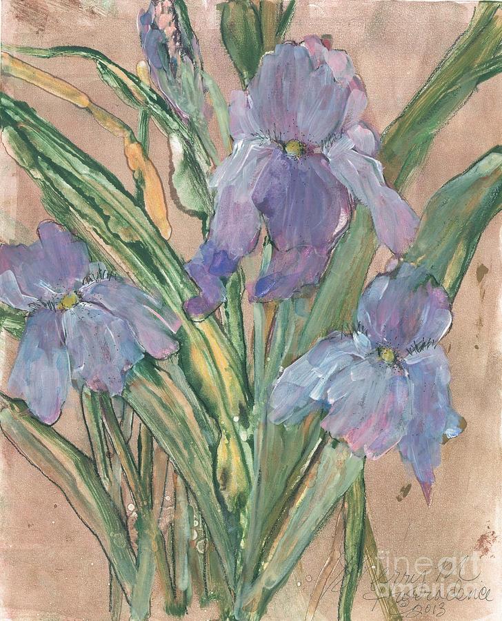 Crazy About Iris Painting by Sherry Harradence