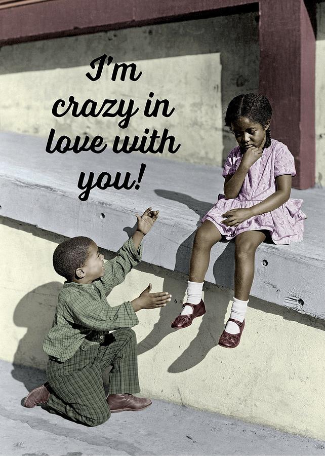 Crazy About You Greeting Card Photograph by Everett