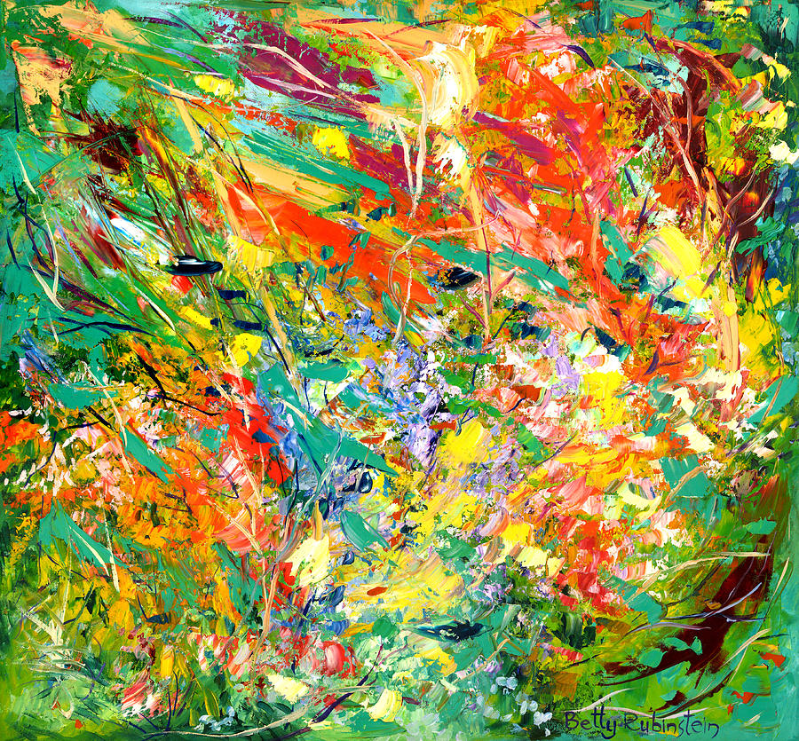 Crazy Abstract Painting by Betty Rubinstein