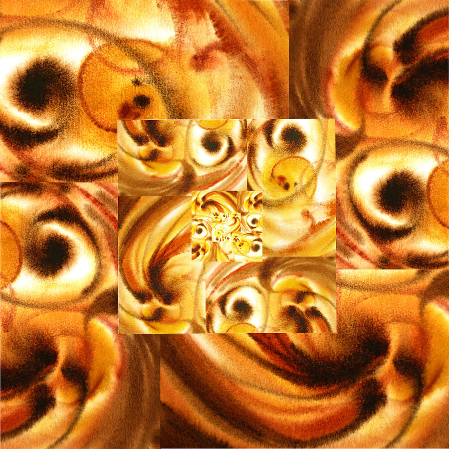 Crazy Cappuccino Swirl iSSzArts  Painting by Irina Sztukowski