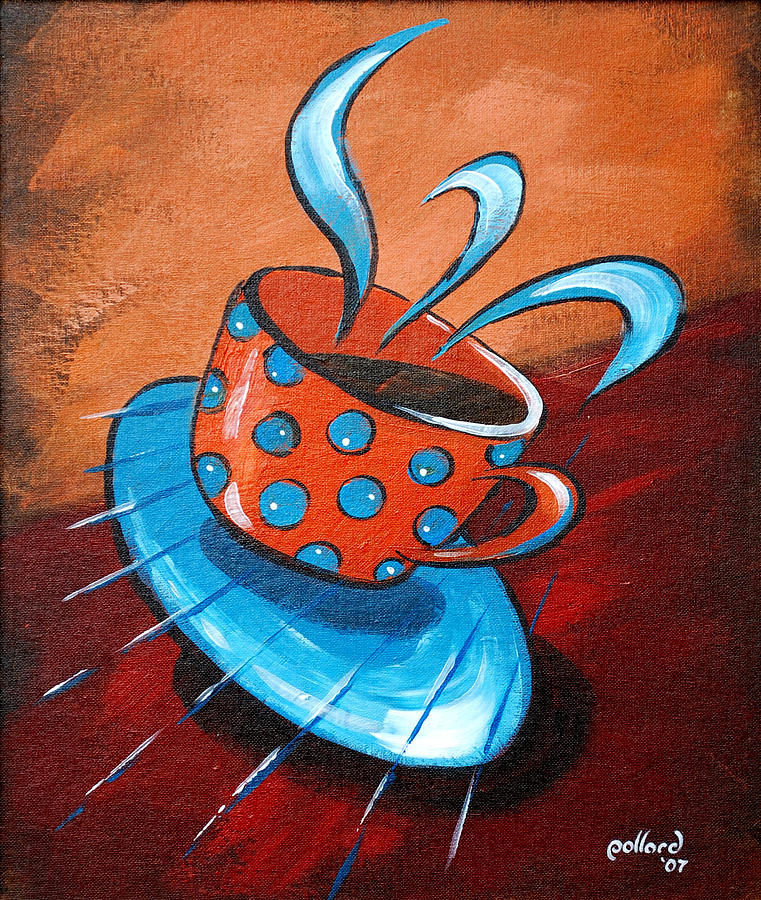 Crazy Coffee Painting by Glenn Pollard