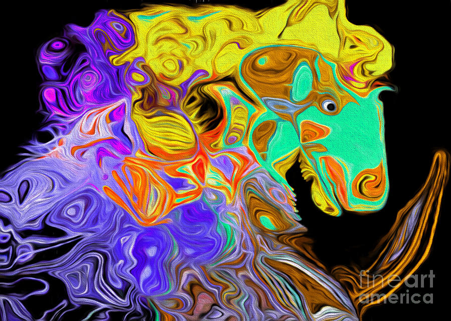Crazy Horse 2 Digital Art by Andee Design