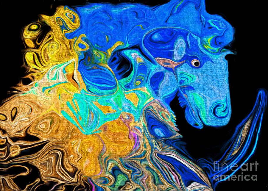 Crazy Horse 3 Digital Art by Andee Design