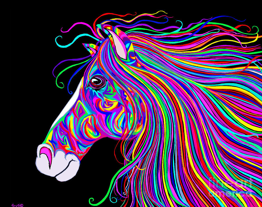 Animal Digital Art - Crazy Horse by Nick Gustafson