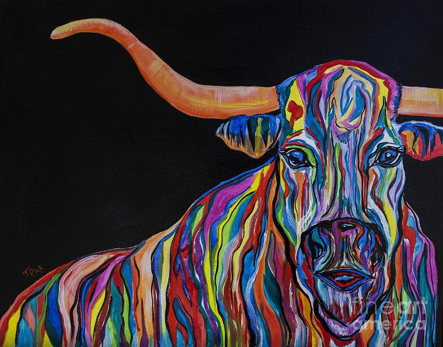 Crazy Woman Bull Painting by Janice Pariza