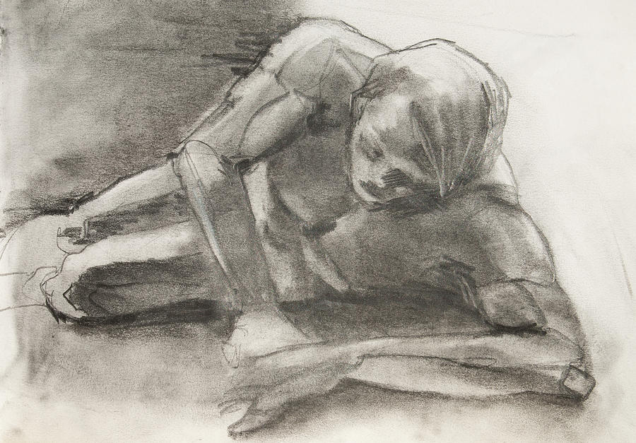 Creation Of Adam Sketch Drawing by Jani Freimann