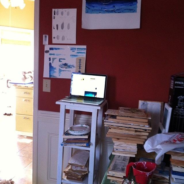 Plasterworks Photograph - Creative Life. Workstation While I by Jess Dudley