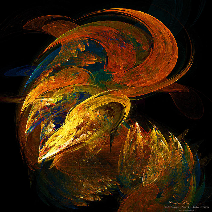 Abstract Digital Art - Creative Mind by DrVinod Chauhan