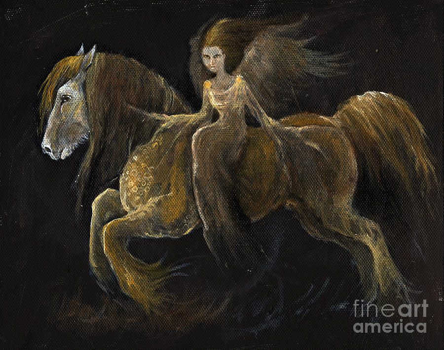 Horse Painting - Creatures Of The Night by Ang El
