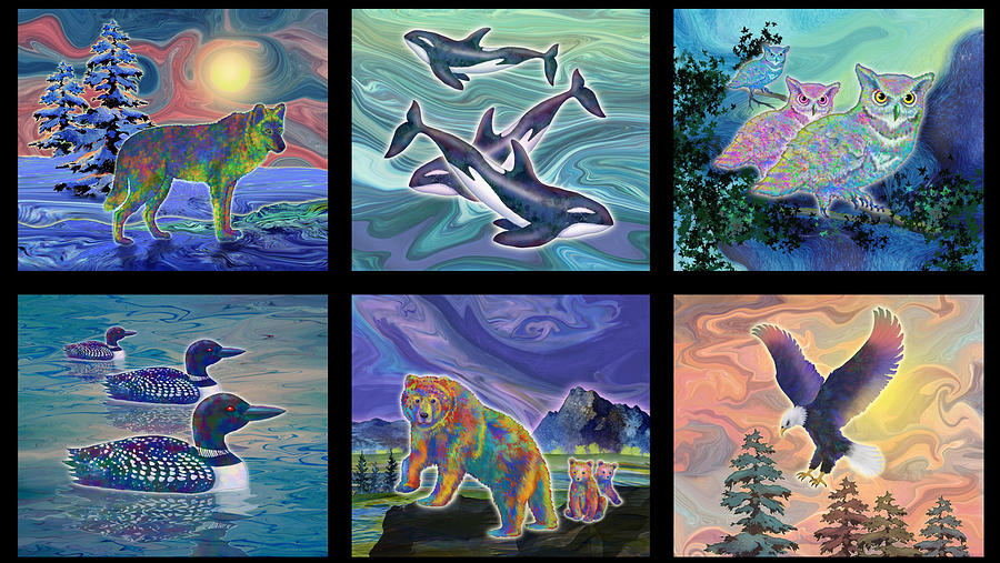 Creatures of The Wild 2014 Painting by Teresa Ascone
