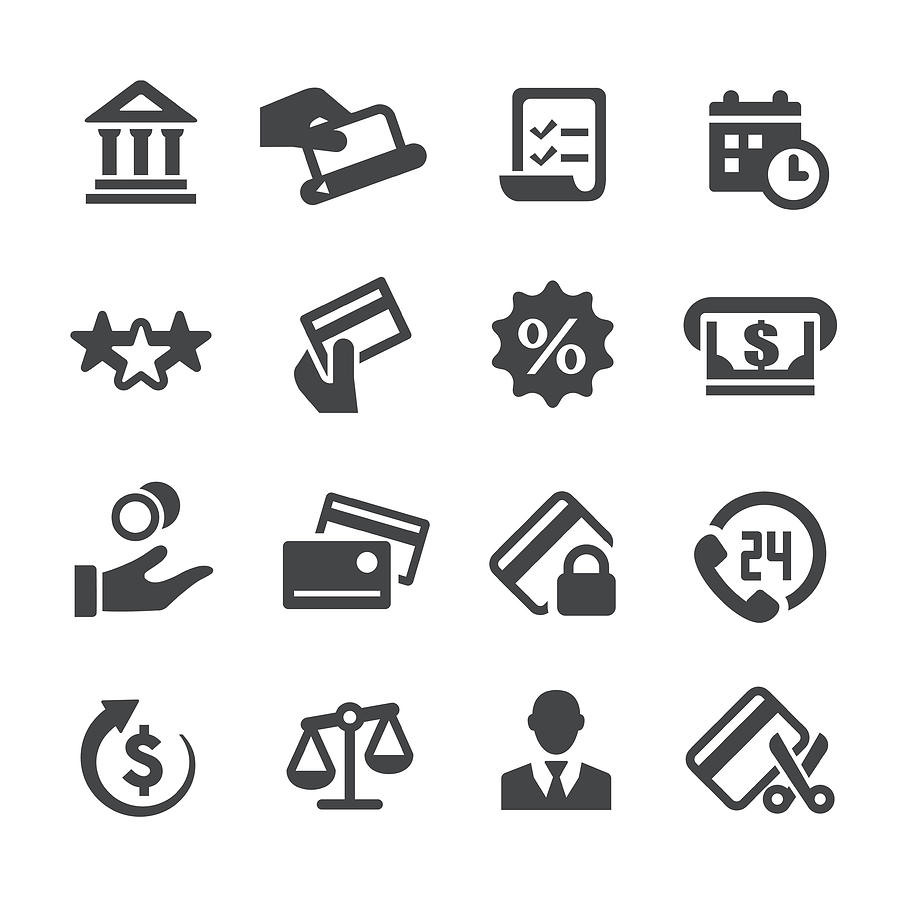 Credit Card Icons - Acme Series Drawing by -victor-